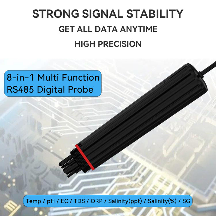 Rovynel 8-in-1 standalone RS485 digital water quality probe