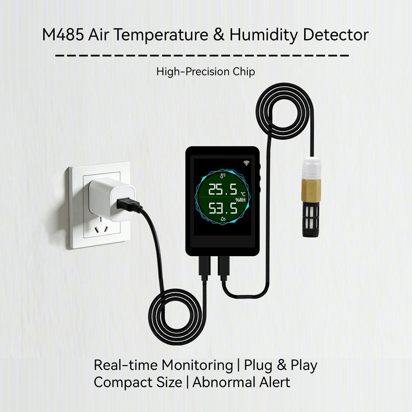 Rovynel WiFi temperature and humidity monitor feature image with separated probe and app connectivity
