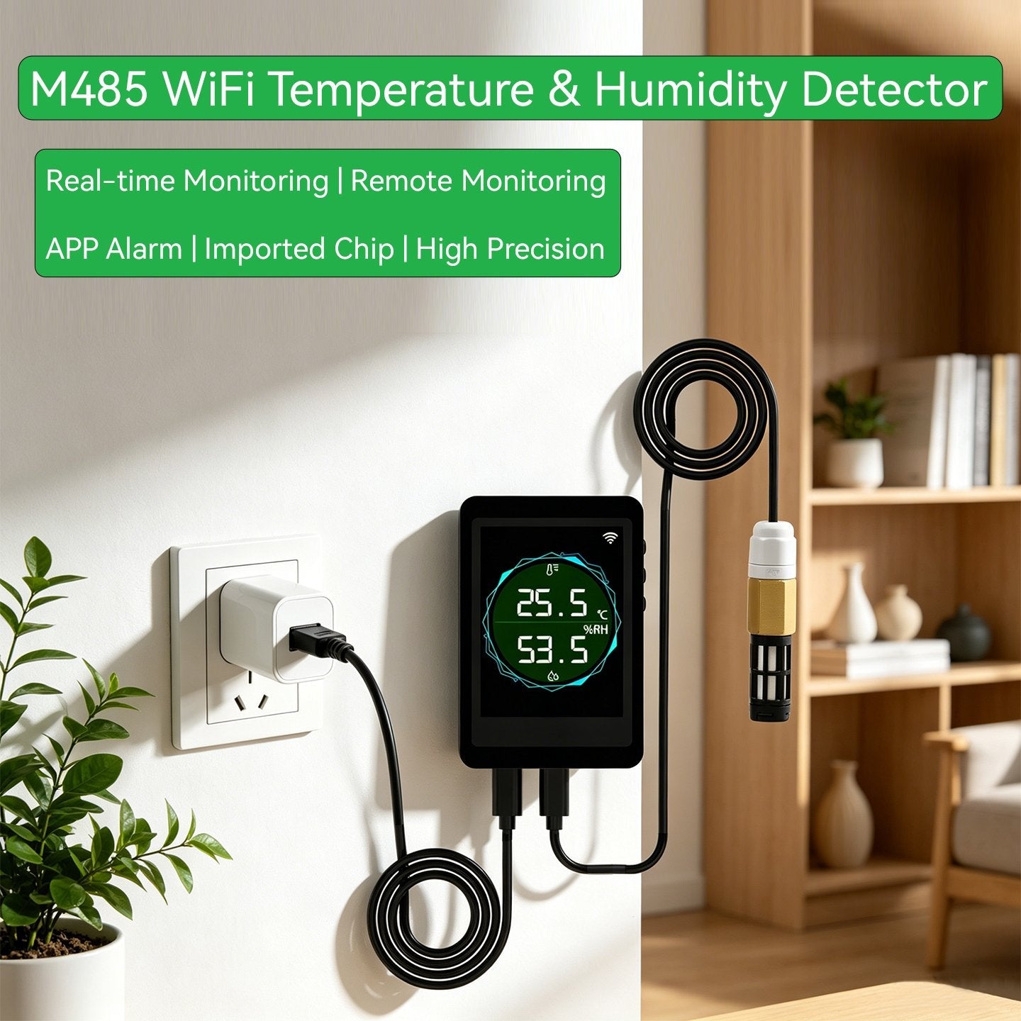 Tuya app alert temperature and humidity monitor product specification and usage scene